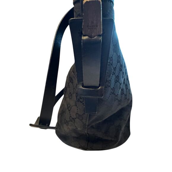 Gucci Vintage GG Canvas Tote & Wallet Set Black Monogram Leather Trim Authentic - Picture 15 of 15